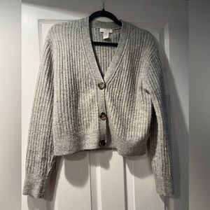 H&M cardigan, size small, color - gray